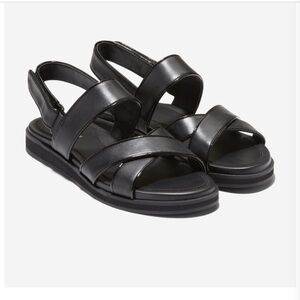 Cole Haan Black Strappy Sandals NWT in box